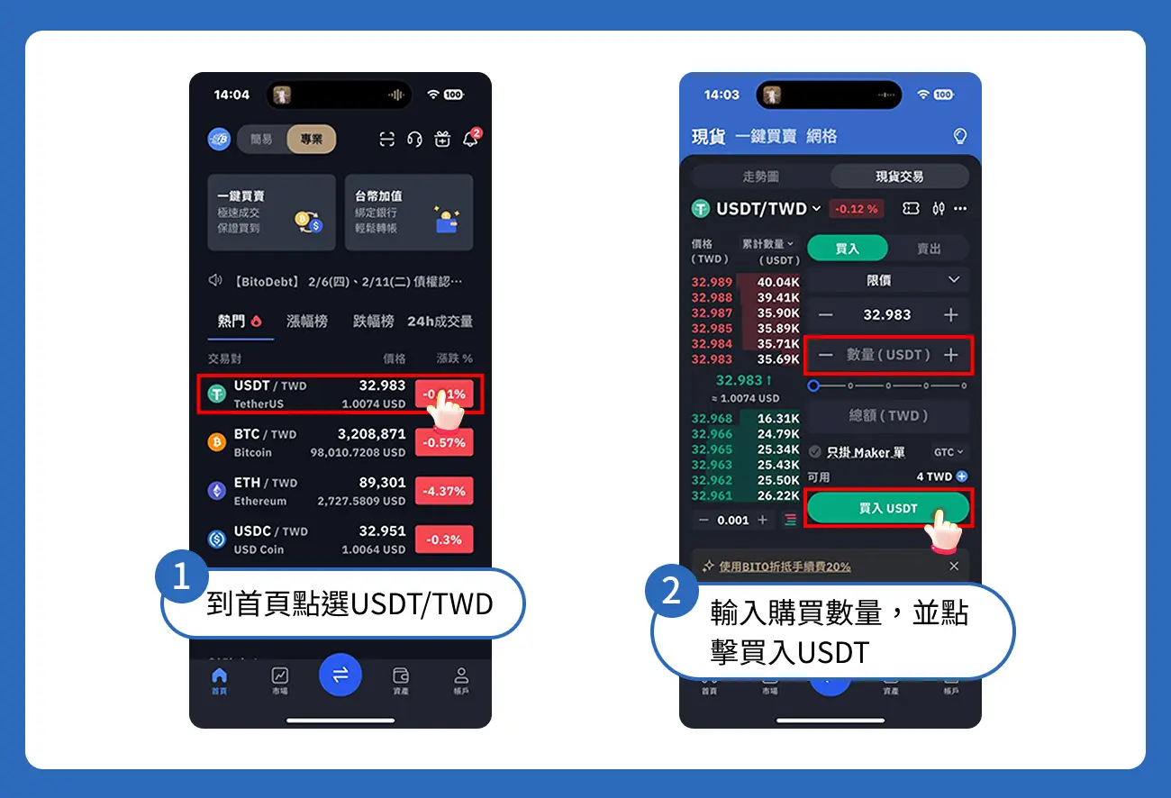 幣托-購買USDT
