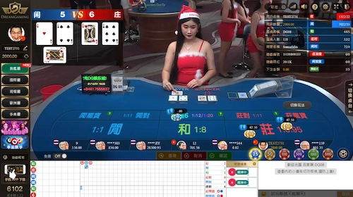DG真人百家樂遊戲畫面